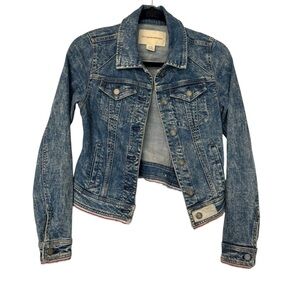 Pilcro and the Letterpress Denim Jean Jacket Dark Wash